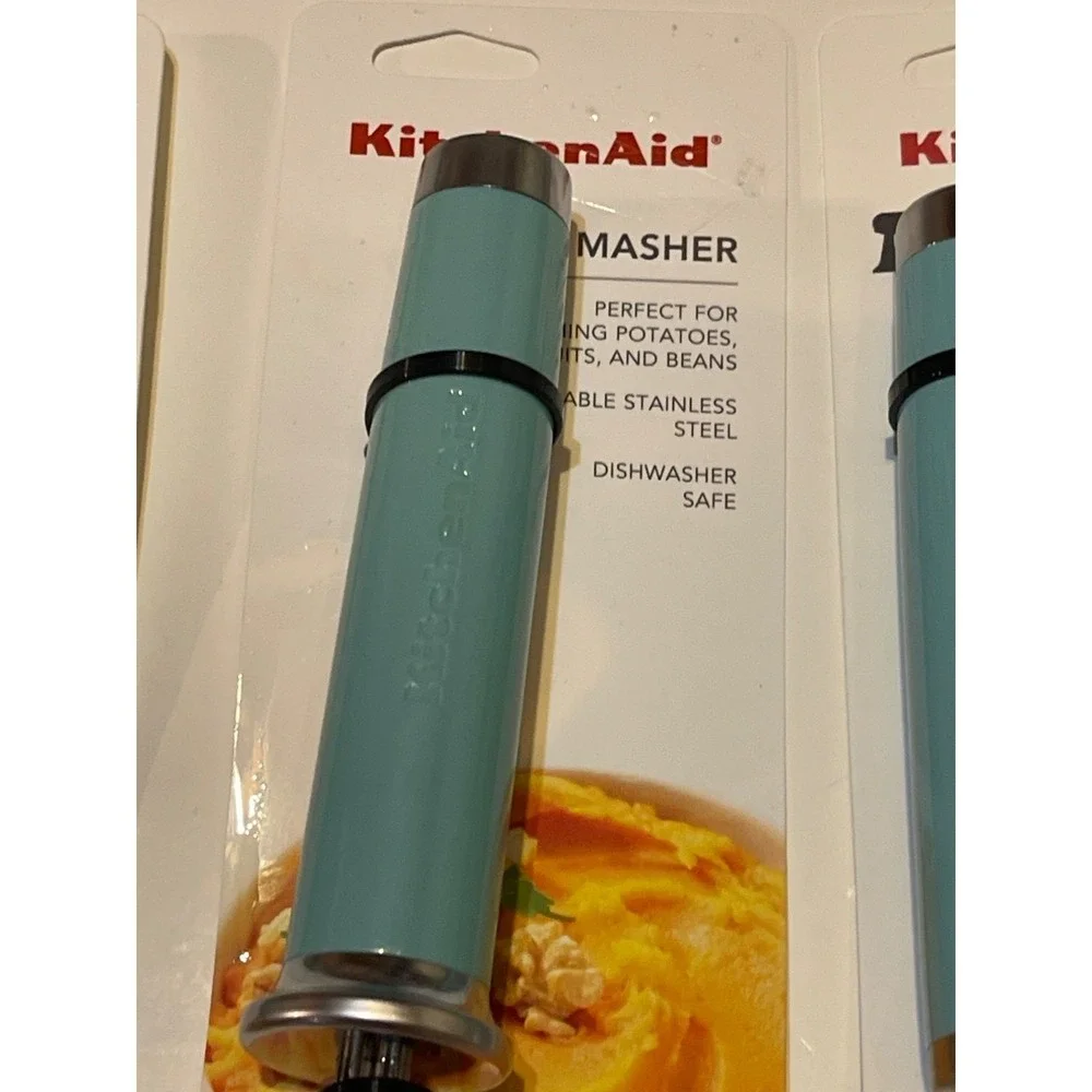 KitchenAid Kitchen Tool Gadget Set 8pc Aqua Sky Blue Stainless Steel New Trendy